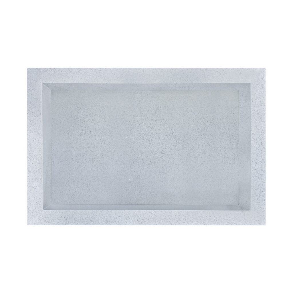 16"x24" Shower niche with no shelf in light grey