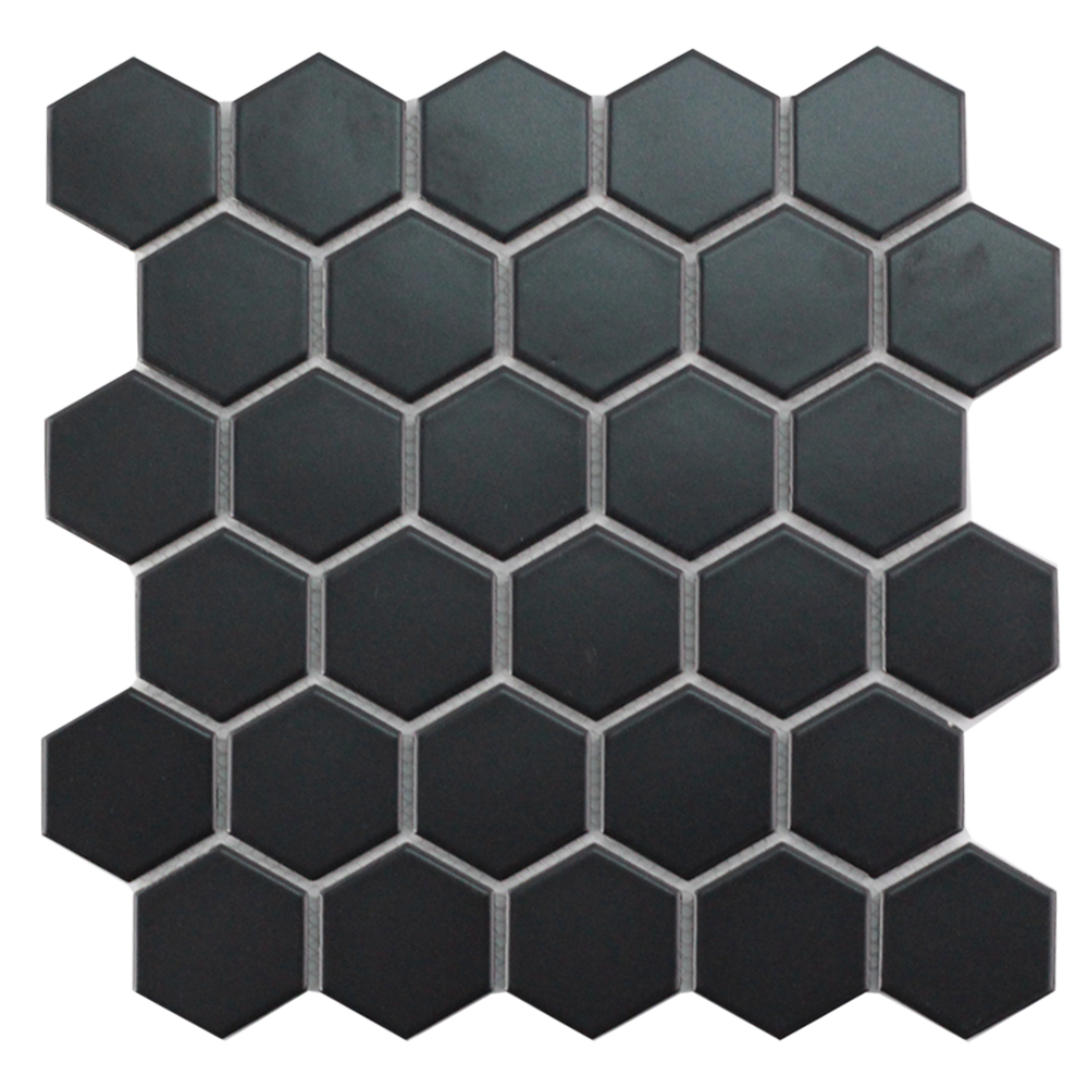 2 inch hexagon in matte black